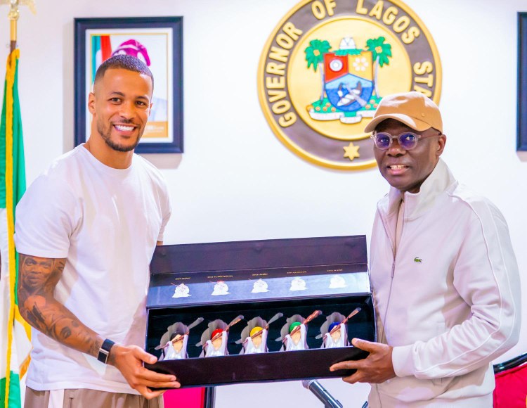 Photos: Governor Sanwo-Olu receives Troost-Ekong on a courtesy visit