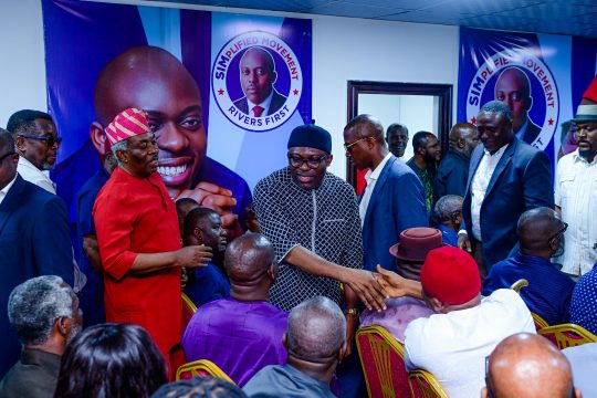 Photos: Fubara joins Wike at funeral service of Minister's 'beloved' cousin
