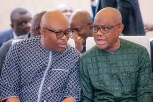 Photos: Fubara joins Wike at funeral service of Minister's 'beloved' cousin