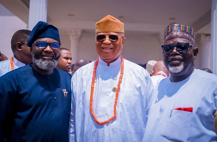 Governor Umo Eno with "brother" Governors in Benin City