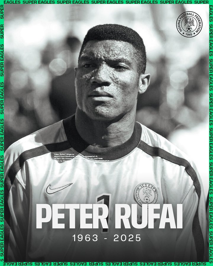 Former Super Eagles goalkeeper Peter Rufai passes at 61