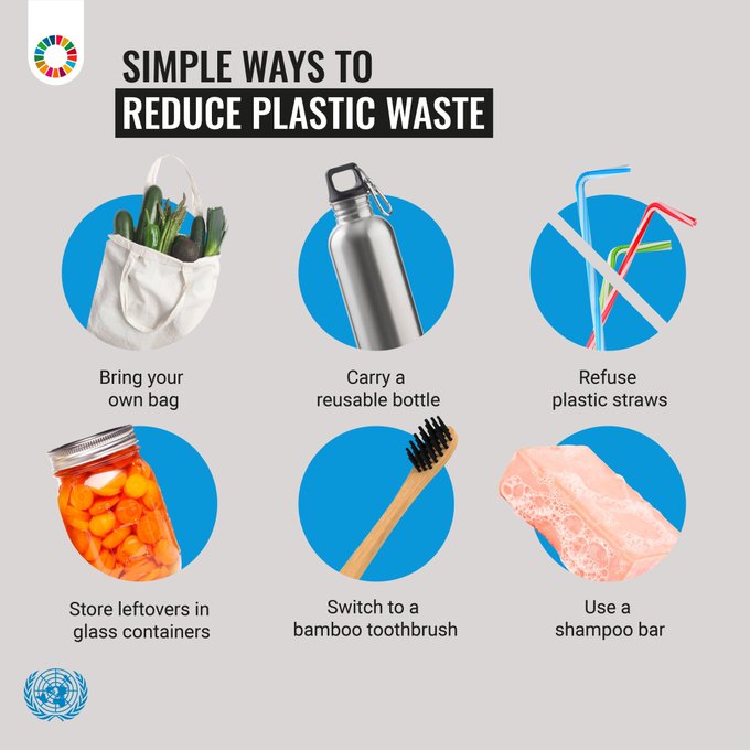 Simple ways to reduce plastic waste - UN
