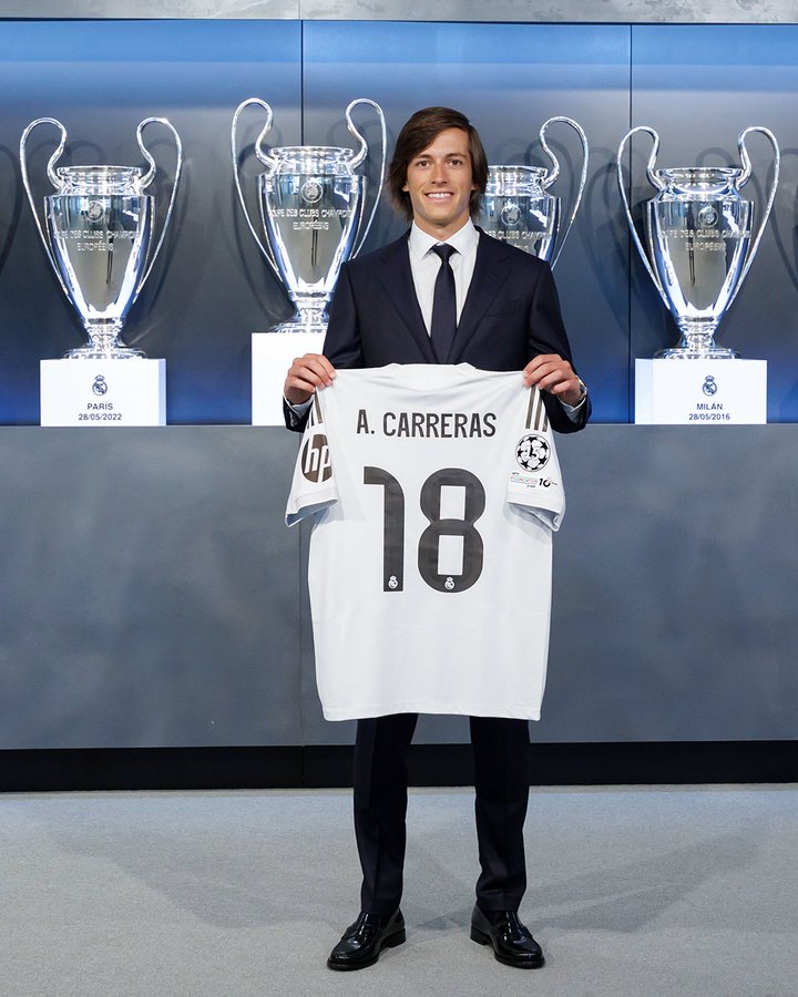 Official: Real Madrid unveils defender Álvaro Carreras at Madrid City