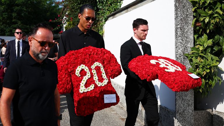 Photos: Funeral for Diogo Jota and Andre Silva held in Portugal
