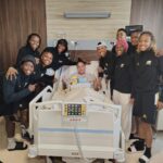 Photos: Banyana Banyana players and staff visit injured midfielder Salgado