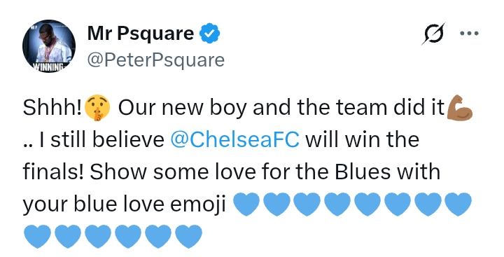 Mr P and Rudeboy celebrate after Chelsea best Fluminense to reach FIFA Club World Cup final