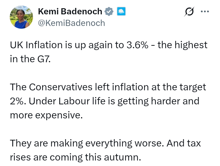 'Life getting harder as UK inflation up again to 3.6%'