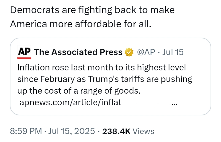 Trump's tariffs 'making life more expensive for America's working families' - Pelosi