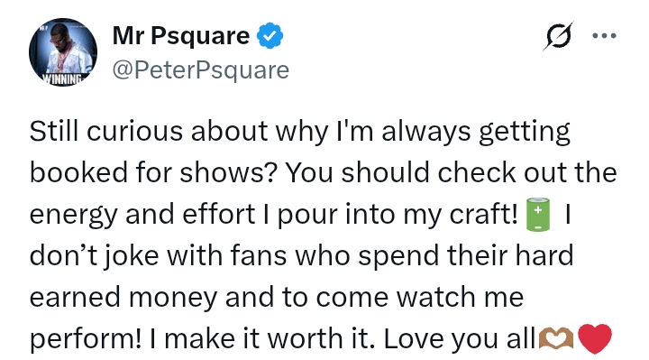 Mr P reveals why he's 'always getting booked for shows'