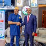 Photos: Enugu Governor Mbah receives Kenneth Okonkwo in his office