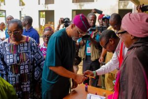 'Coalition cannot go far in achieving their target' - Gbajabiamila as he performs his civic duty in Surulere, Lagos