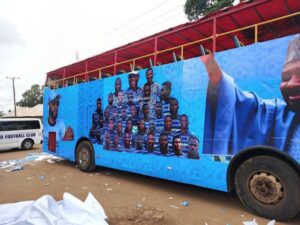 Photos: Newly promoted Barau FC celebrate with parade through Kano streets