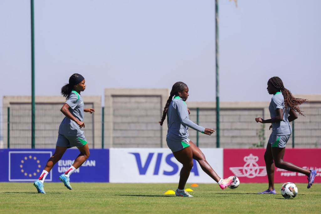 Photos: Super Falcons in training ahead of WAFCON semi final clash against South Africa