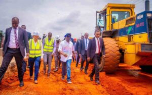 Governor Okpebholo inspects ongoing construction of 10-lane Benin-Asaba expressway