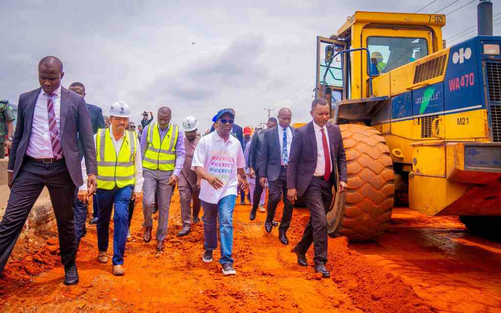 Governor Okpebholo inspects ongoing construction of 10-lane Benin-Asaba expressway