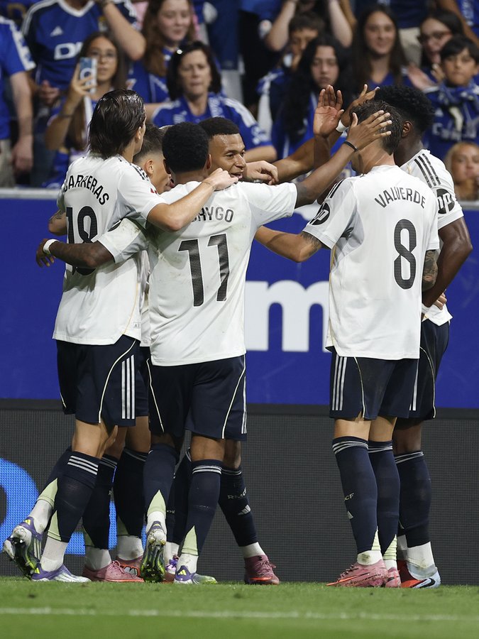 Mbappe net brace as Real Madrid cruise past Real Oviedo 3-0