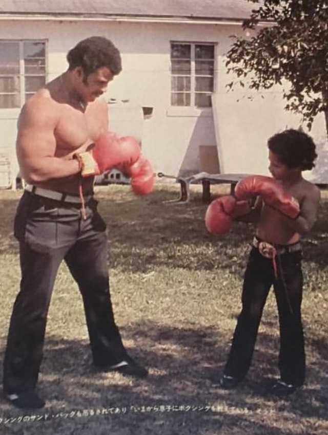 Dwayne Johnson AKA The Rock with his Dad