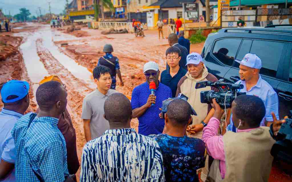 ‘I am not here to complain’ – Okpebholo inspect bad roads inherited from past administration