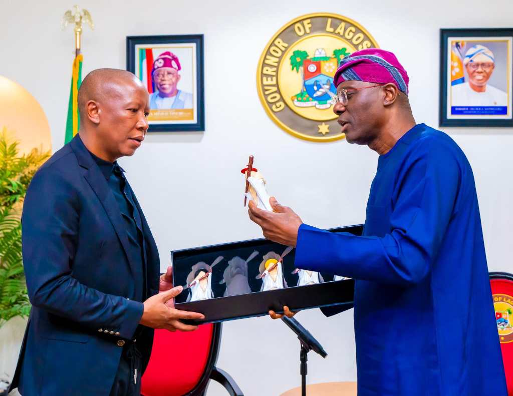 Photos: Governor Sanwo-Olu receives Julius Malema