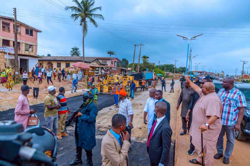 Governor Adeleke inspects ongoing construction of Ilesa Road dualisation
