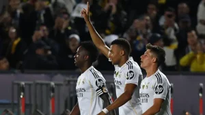 Mbappe scores hat-trick as Real Madrid ease through Kairat Almaty 5-0 in Champions League