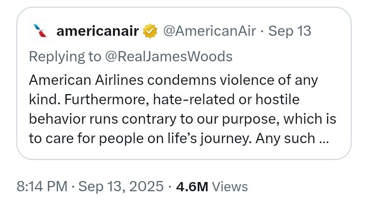 American Airlines pilots caught celebrating ass*ssination of Charlie Kirk 'immediately grounded and removed from service'