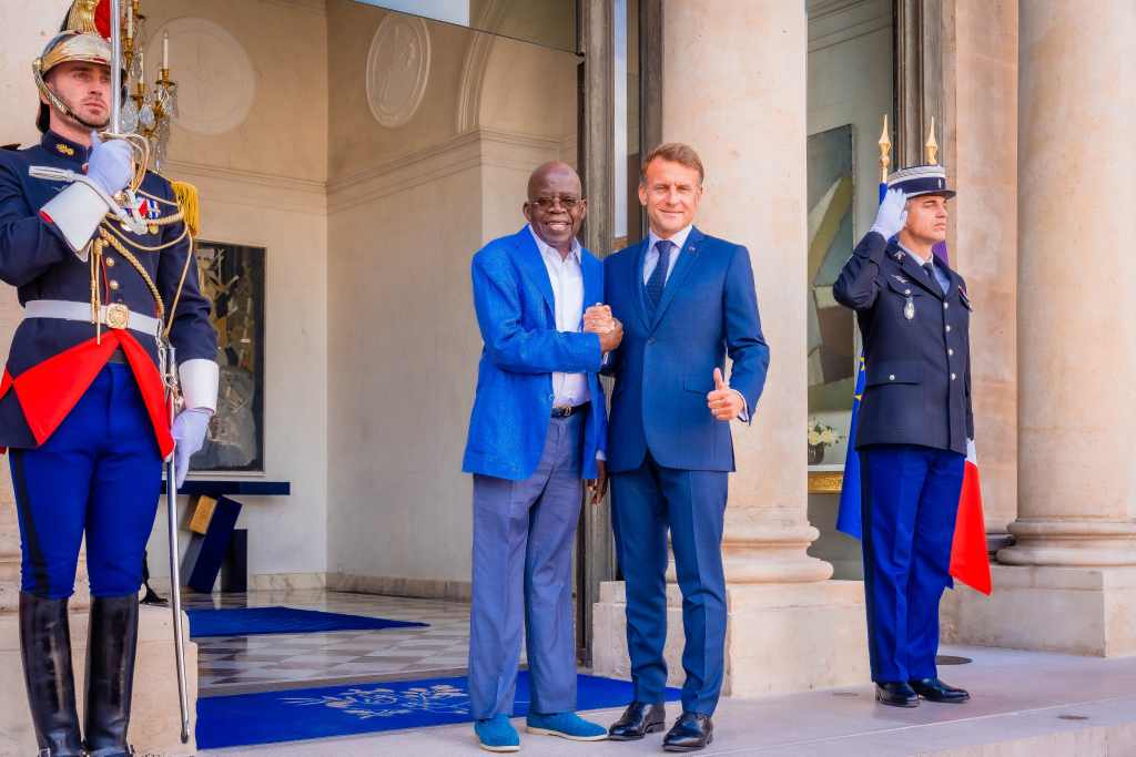 Photos: Tinubu with Macron at Élysée Palace