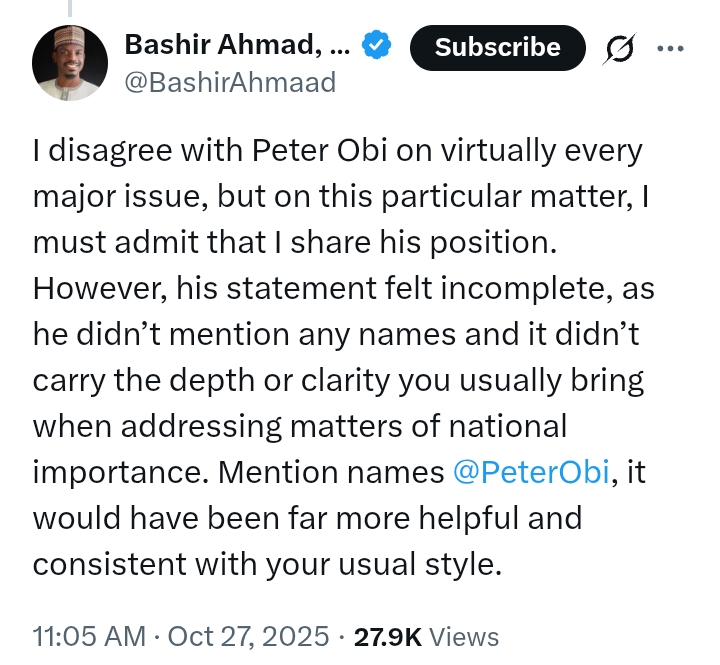 'Heartbreaking' - Obi reacts to 'corruption in sports' in Nigeria