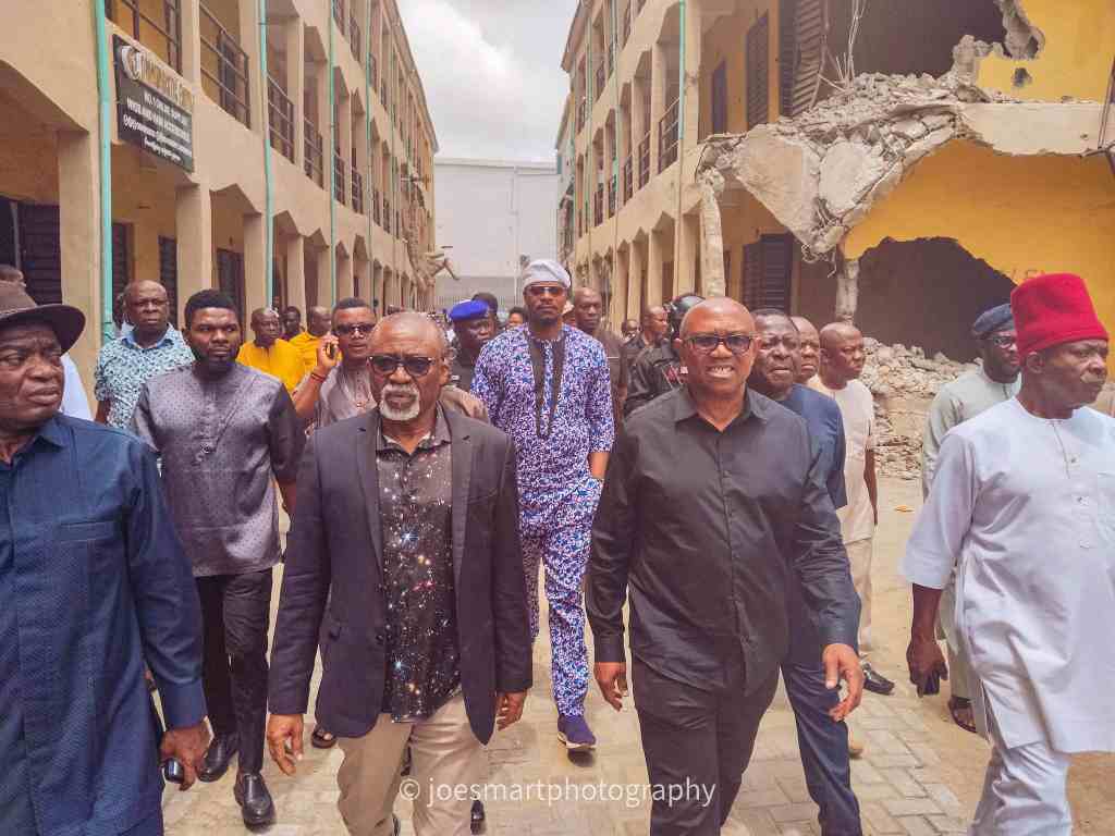 Photos: Obi, Rhodes-Vivour, others visit site of demolished ASPAMDA  Market at the Trade Fair in Lagos