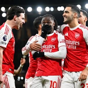 Eze score hat-trick as Arsenal crush Tottenham 4-1 at Emirates