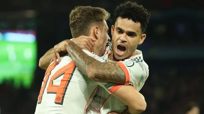 Luis Diaz nets brace, bags red card as Bayern Munich beat PSG in Paris
