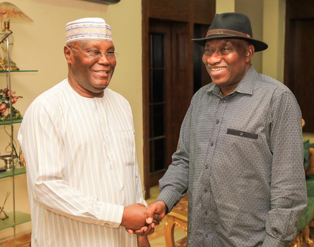 Atiku share photos with GEJ after return from Guinea-Bissau 2 Atiku Abubakar catches up with Goodluck Ebele Jonathan after returning from Guinea-Bissau