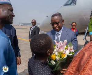 Photos: Sierra Leone President, Bio, arrives Abuja for ECOWAS Meeting