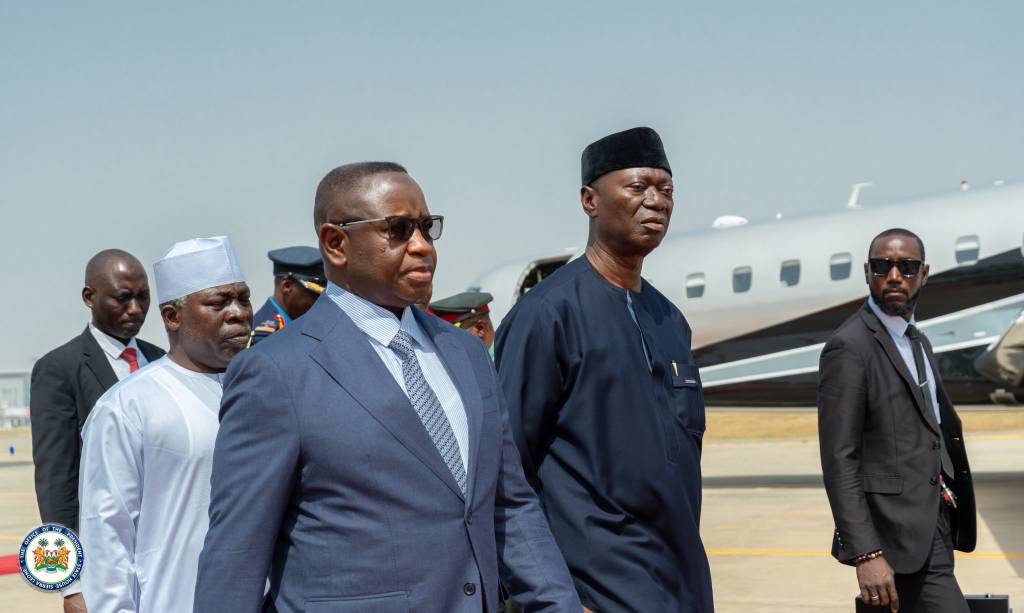 Photos: Sierra Leone President, Bio, arrives for ECOWAS Meeting
