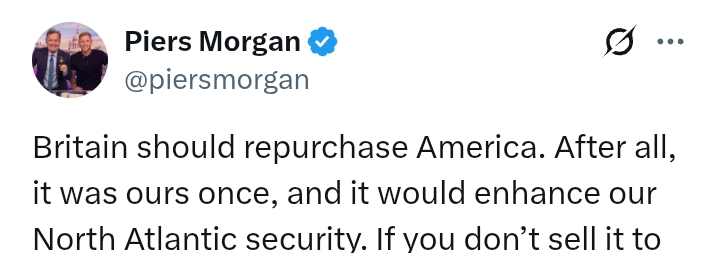 Greenland: 'Britain should repurchase America' - Piers Morgan