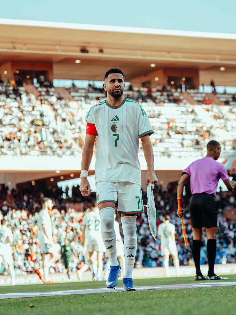 A "disappointed" Riyad Mahrez was substituted before the end of the quarter final match against Nigeria in Marrakech