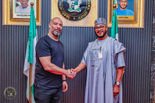 Governor Lawal and Eric Chelle discuss sports development in Zamfara State