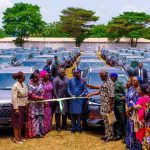 Photos: Sanwo-Olu presents new vehicles to officers in Lagos State Public Service