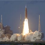 Four astronauts on Artemis II on their way to the moon