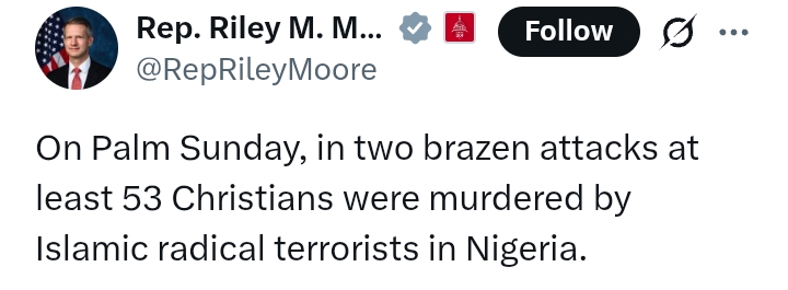 Trumps says if Nigeria fails to 'address' killings in the country, the US 'will address it for them'