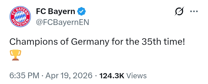 Bayern Munich are Bundesliga Champions for the 35th time after 4-2 win over Stuttgart