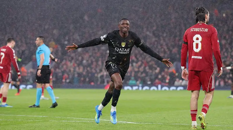 Dembele net brace as PSG win 2-0 to knock Liverpool out of Champions League again