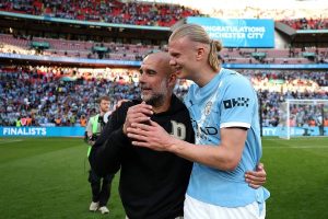Haaland's tribute to outgoing manager Guardiola