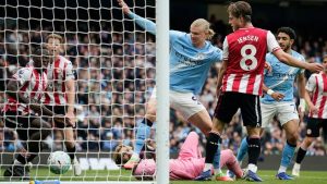 Manchester City 3-0 Brentford: Doku, Haaland, Marmoush on target as Cityzens continue Premier League title chase