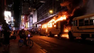 Teenager shot and buses set ablaze in New York City after Knicks NBA Championship win