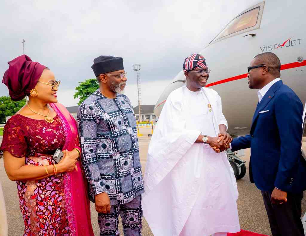 Photos: Sanwo-Olu receives President of Benin Wadagni in Lagos