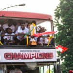 Photos: Enugu Rangers trophy parade, team receive land gifts, ₦150m cash reward from Governor Mbah