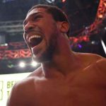 British heavyweight boxer, Anthony Joshua, celebrates after victory over Kristian Prenga in Jeddah, Saudi Arabia on Saturday 25 July, 2026