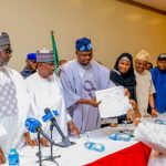 2027 Elections: APC National Chairman Yilwatda receive ‘duly’ completed INEC Presidential nomination forms of Tinubu and Shettima