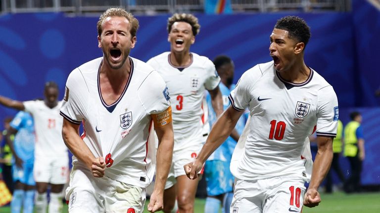 England 2-1 DR Congo: Kane net two late goals to help Three Lions reach round of 16